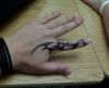 tribal tattoo on finger